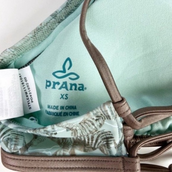 Prana Azra Zebra Print Racerback Bikini Top - Picture 8 of 10